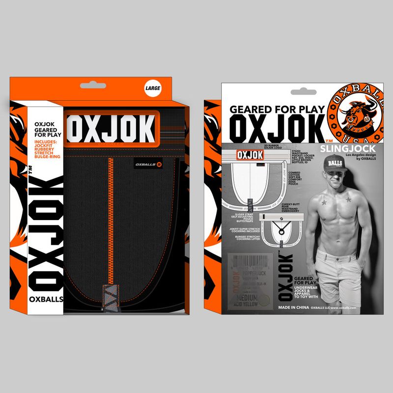 Oxballs Slingjock Upthrust Slider - Strap Jock Black Iron - Naughty by Nature Adult Store