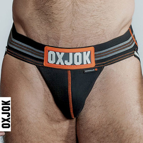Oxballs Slingjock Upthrust Slider - Strap Jock Black Iron - Naughty by Nature Adult Store