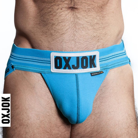 Oxballs Slingjock Upthrust Slider - Strap Jock Pool Blue - Naughty by Nature Adult Store