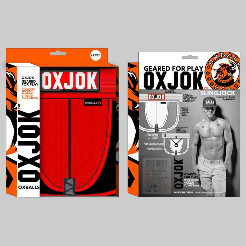 Oxballs Slingjock Upthrust Slider - Strap Jock Red Hot - Naughty by Nature Adult Store