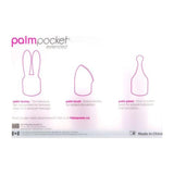 PalmPower Pocket Extended Silicone Massage Heads 3 Pc Set - Adult Toys