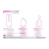 PalmPower Pocket Extended Silicone Massage Heads 3 Pc Set - Adult Toys