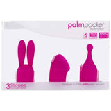 PalmPower Pocket Extended Silicone Massage Heads 3 Pc Set - Adult Toys
