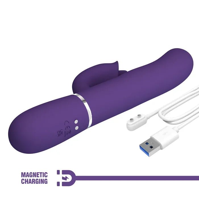 Party Up ALAN Dual Motor Vibrator - Purple - Naughty by Nature Adult Store