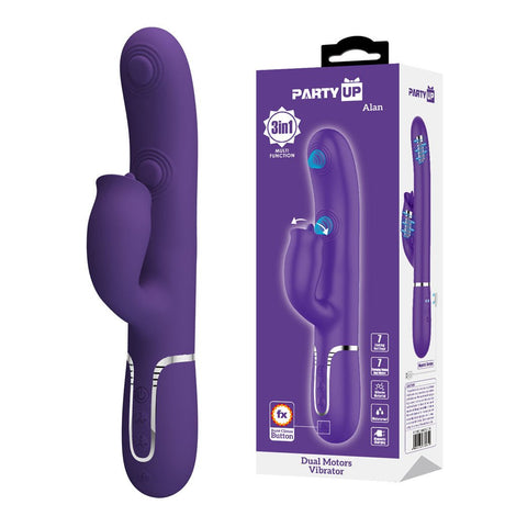 Party Up ALAN Dual Motor Vibrator - Purple - Naughty by Nature Adult Store
