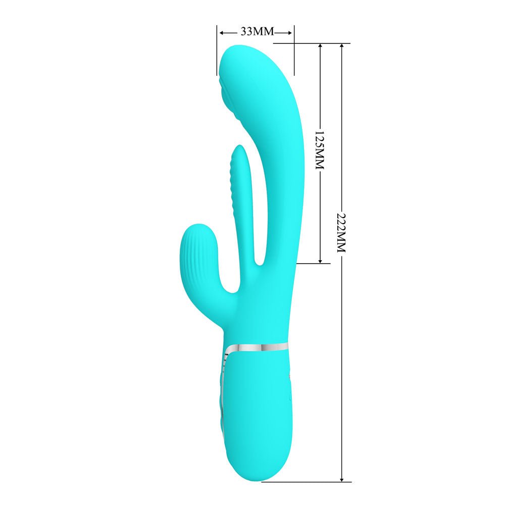 Party Up ANDY Multi Function Vibrator - Teal - Naughty by Nature Adult Store