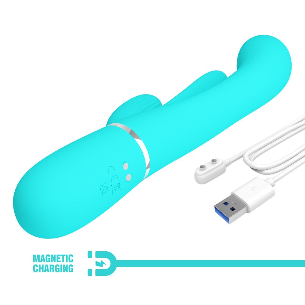 Party Up ANDY Multi Function Vibrator - Teal - Naughty by Nature Adult Store