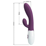 Party Up BEN Classic Vibe – Purple Silicone Dual Motor Rabbit Vibrator - VIBRATORS