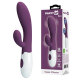 Party Up BEN Classic Vibe – Purple Silicone Dual Motor Rabbit Vibrator - VIBRATORS