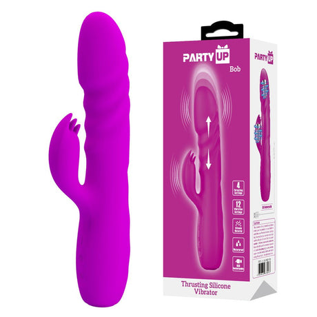 Party Up BOB Thrusting Vibe - Purple - VIBRATORS - Naughty by Nature Adult Store