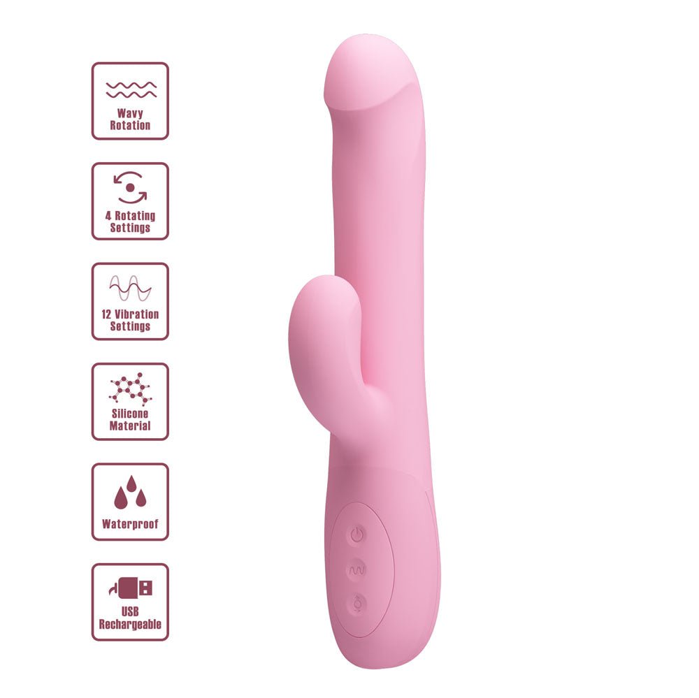 Party Up DEAN Wavy Rotation Vibe - Pink - VIBRATORS