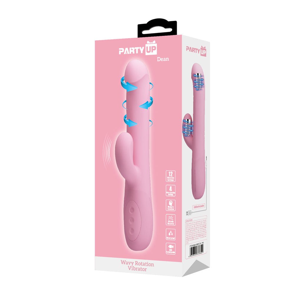 Party Up DEAN Wavy Rotation Vibe - Pink - VIBRATORS