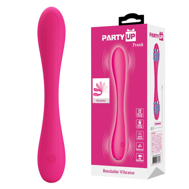 Party Up FRANK Bendable Vibe - Pink - Naughty by Nature Adult Store