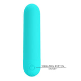 Party Up HARRY Mini Bullet Vibrator – Teal Waterproof Rechargeable - BULLETS & EGGS