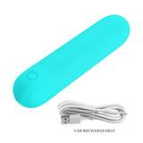 Party Up HARRY Mini Bullet Vibrator – Teal Waterproof Rechargeable - BULLETS & EGGS