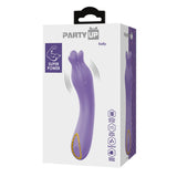 Party Up Kelly Purple USB Rechargeable Vibrator - 13.7cm Silicone - VIBRATORS