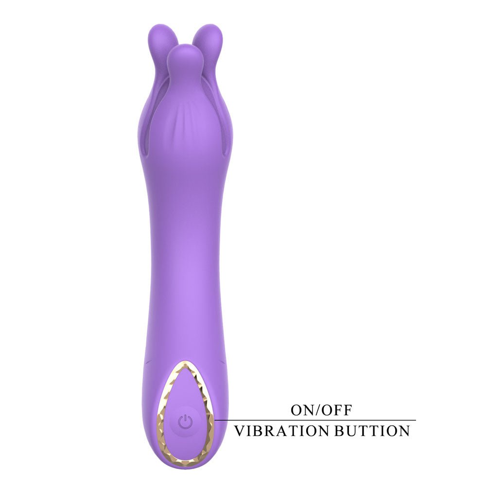 Party Up Kelly Purple USB Rechargeable Vibrator - 13.7cm Silicone - VIBRATORS