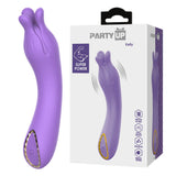 Party Up Kelly Purple USB Rechargeable Vibrator - 13.7cm Silicone - VIBRATORS