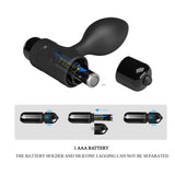Party Up KEN Vibrating Butt Plug - Black 8.6 cm - Naughty by Nature Adult Store