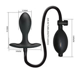 Party Up KEVIN Inflatable Butt Plug - Black 9.1 cm - ANAL TOYS