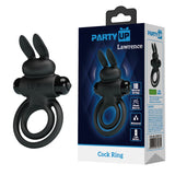 Party Up LAWRENCE Vibrating Cock Ring - Black - Naughty by Nature Adult Store