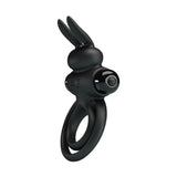 Party Up LAWRENCE Vibrating Cock Ring - Black - Naughty by Nature Adult Store