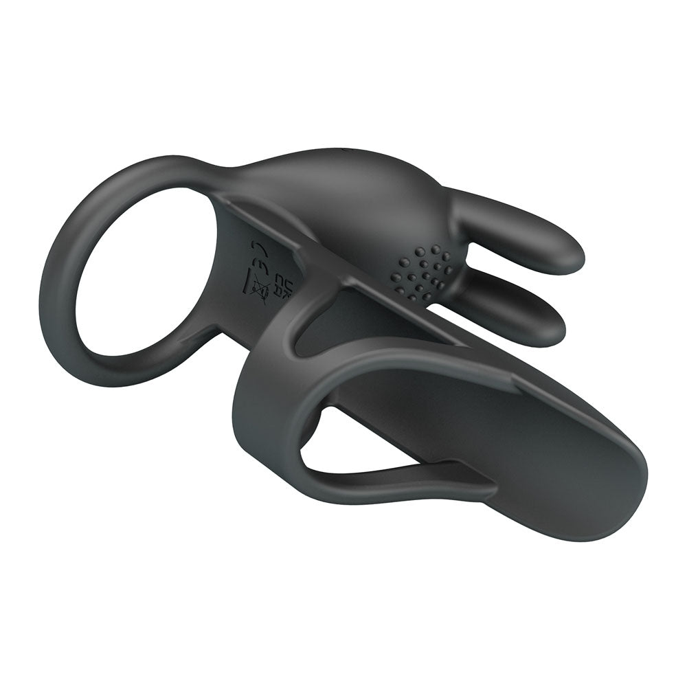 Party Up MARK Vibrating Penis Sleeve - Black - Naughty by Nature Adult Store