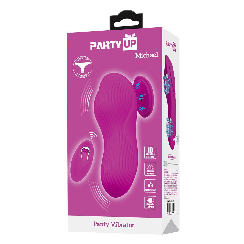 Party Up MICHAEL Panty Vibe - Pink with Wireless Remote Control - Naughty by Nature Adult Store