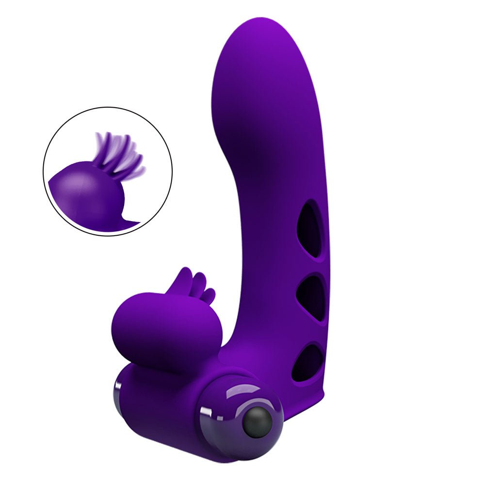 Party Up MIKE Finger Vibe - Purple - Naughty by Nature Adult Store
