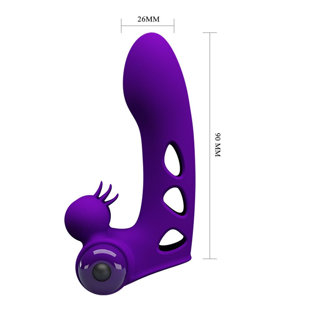 Party Up MIKE Finger Vibe - Purple - Naughty by Nature Adult Store