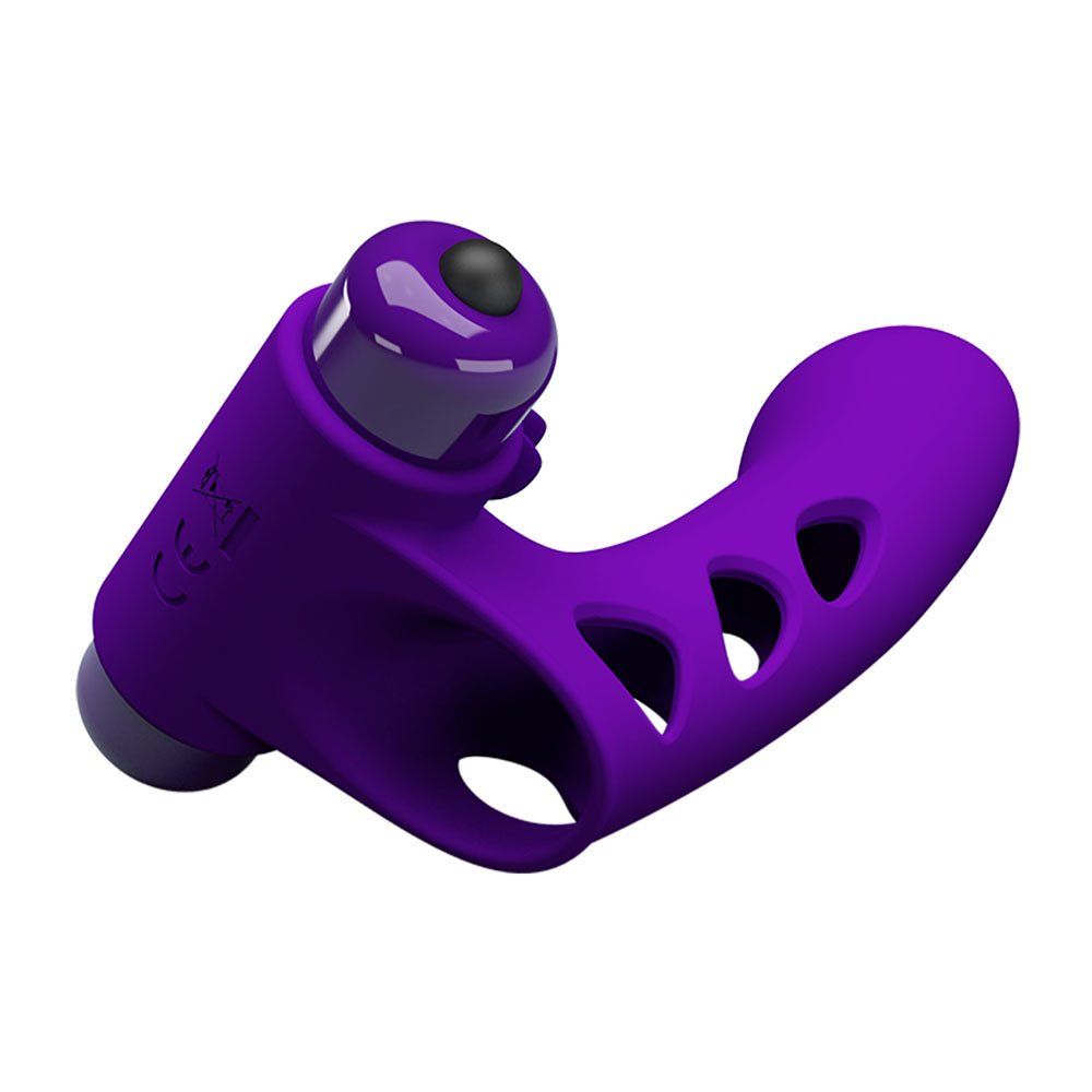 Party Up MIKE Finger Vibe - Purple - Naughty by Nature Adult Store