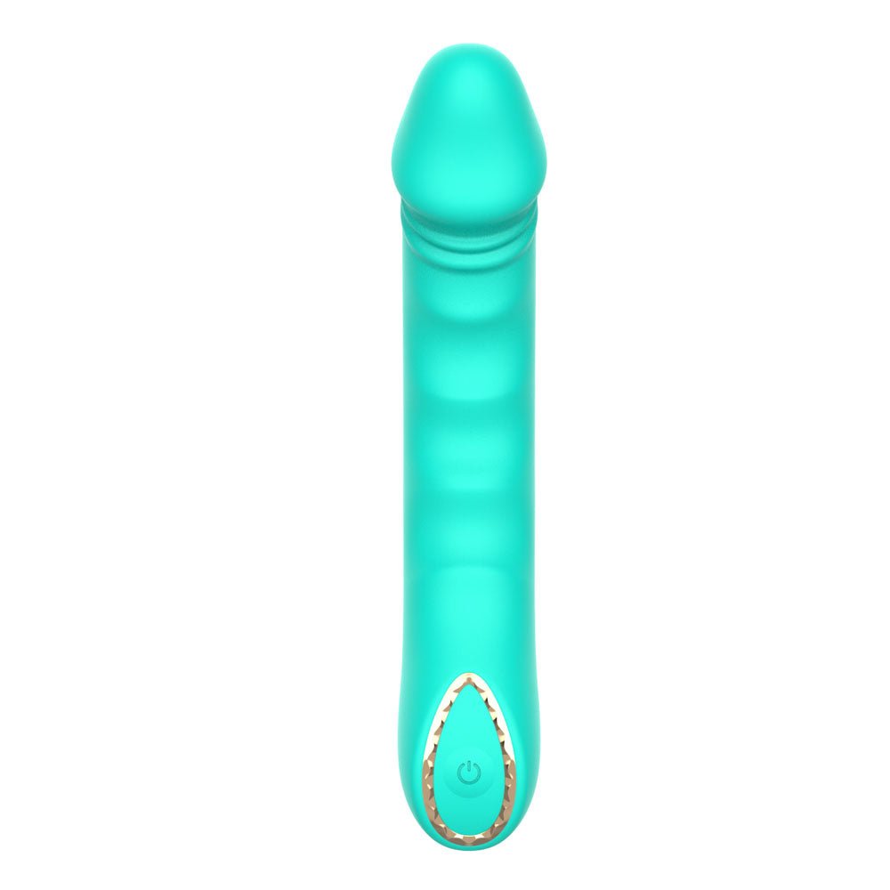 Party Up NIKI Teal Silicone Vibrator | 10 - Mode USB Rechargeable Wand - VIBRATORS