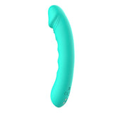 Party Up NIKI Teal Silicone Vibrator | 10 - Mode USB Rechargeable Wand - VIBRATORS