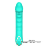 Party Up NIKI Teal Silicone Vibrator | 10 - Mode USB Rechargeable Wand - VIBRATORS