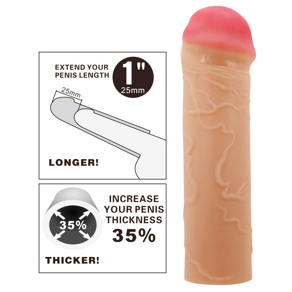 Party Up OSCAR 1 Inch Extender Sleeve - Flesh - SLEEVES