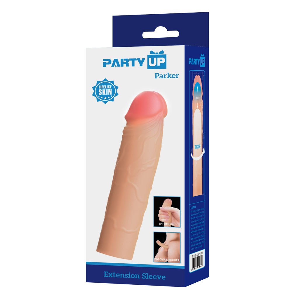 Party Up PARKER 2 Inch Extender Sleeve - Flesh - Naughty by Nature Adult Store