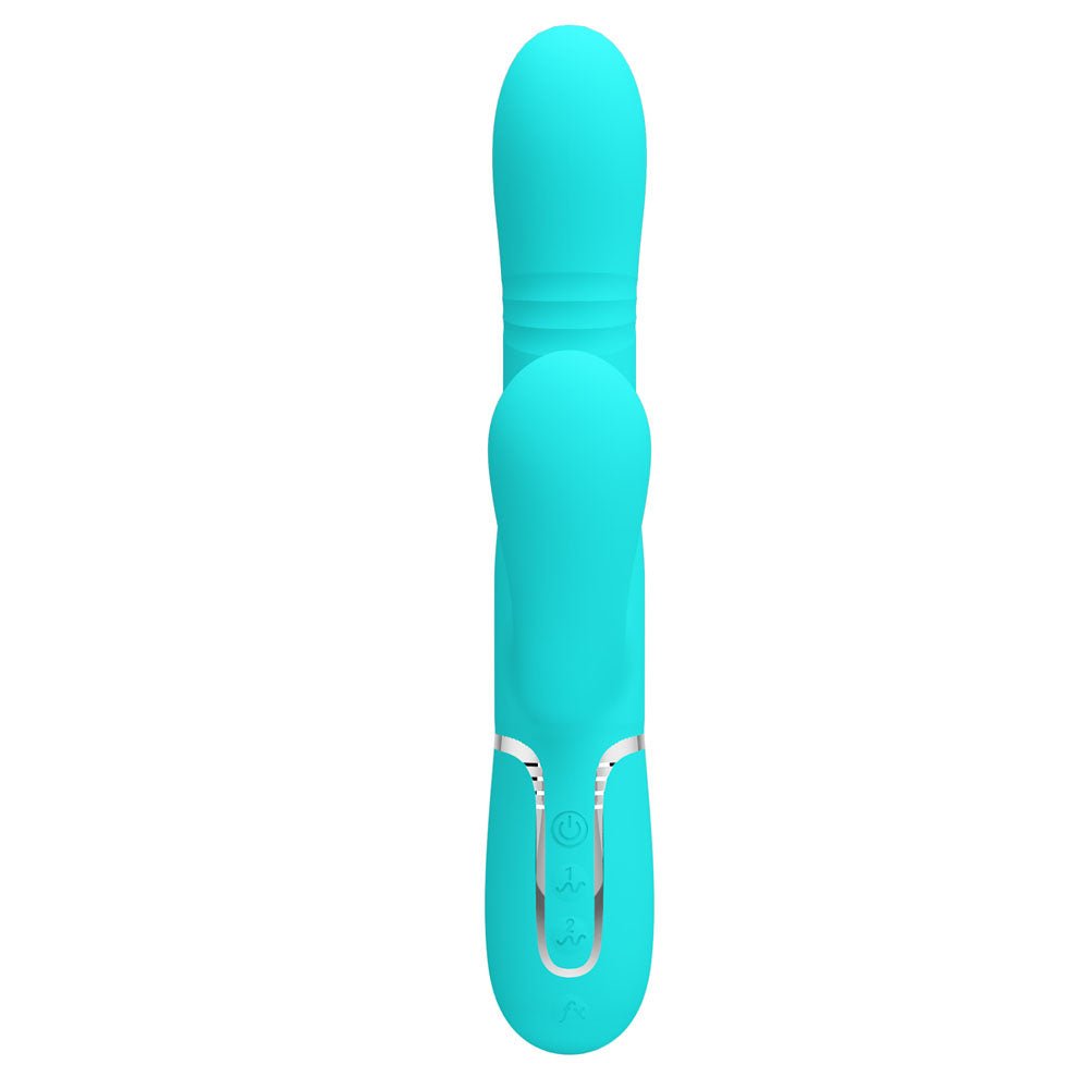 Party Up PAUL Rolling Beads Vibrator - Teal - VIBRATORS