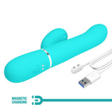 Party Up PAUL Rolling Beads Vibrator - Teal - VIBRATORS