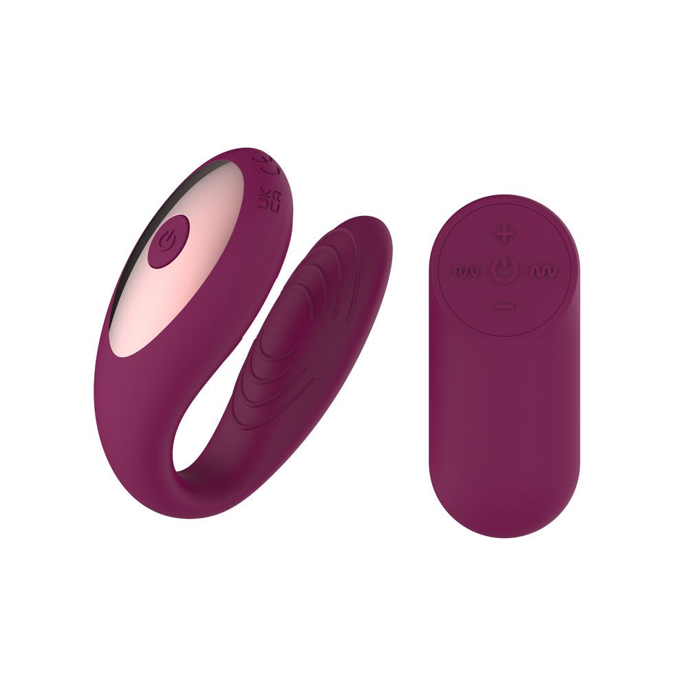 Passion Play Couple Vibe With Remote Controller Purple USB Rechargeable Vibrator - VIBRATORS