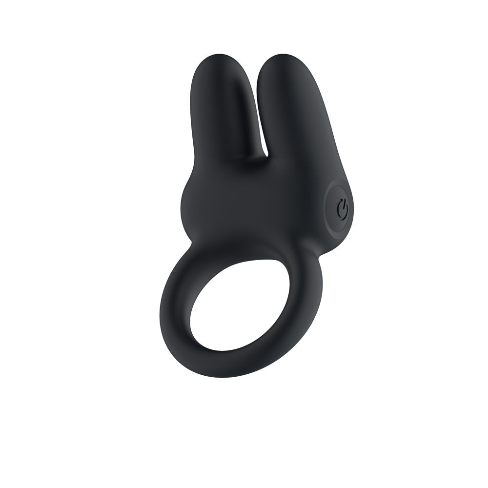 Passion Play Dual Motors Vibrating Cock Ring Black USB Rechargeable - COCK RINGS