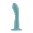 Passion Play Liquid Silicone Ridged Dildo Blue 18 Cm - DONGS