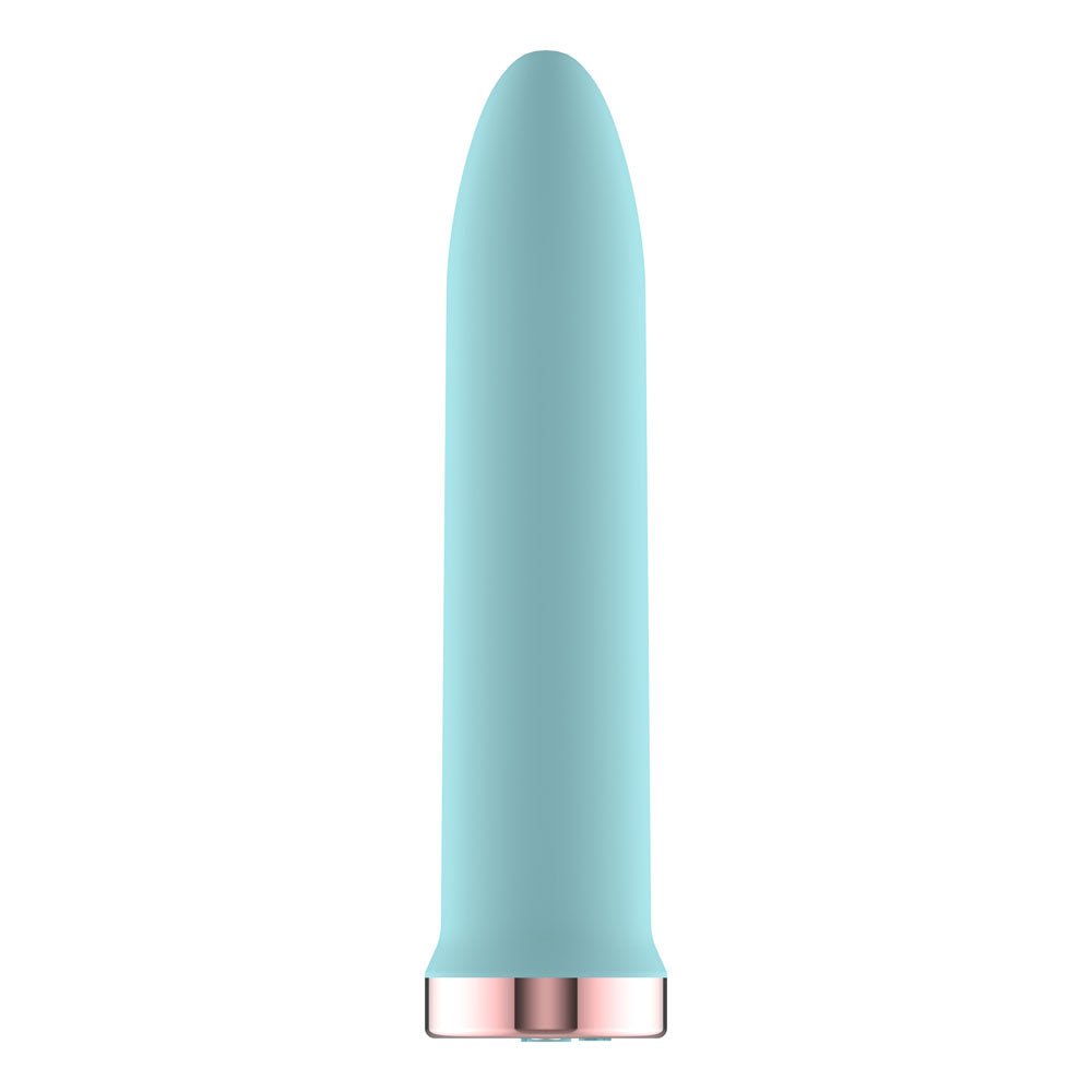 Passion Play Rechargeable Vibrating Bullet - Blue - BULLETS & EGGS