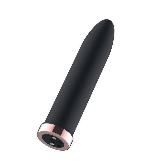 Passion Play USB Rechargeable Vibrating Bullet Black 9.8 Centimeters - BULLETS & EGGS