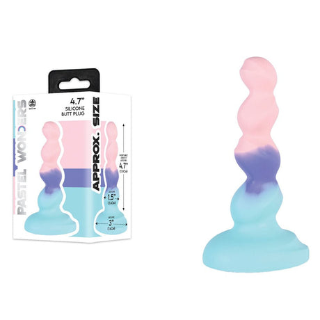 Pastel Wonders 11.9 cm Silicone Butt Plug Coloured - ANAL TOYS