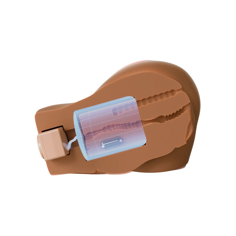 PDX Elite Back That Ass Up - Brown - Rechargeable Auto Mega Masturbator - MASTURBATORS