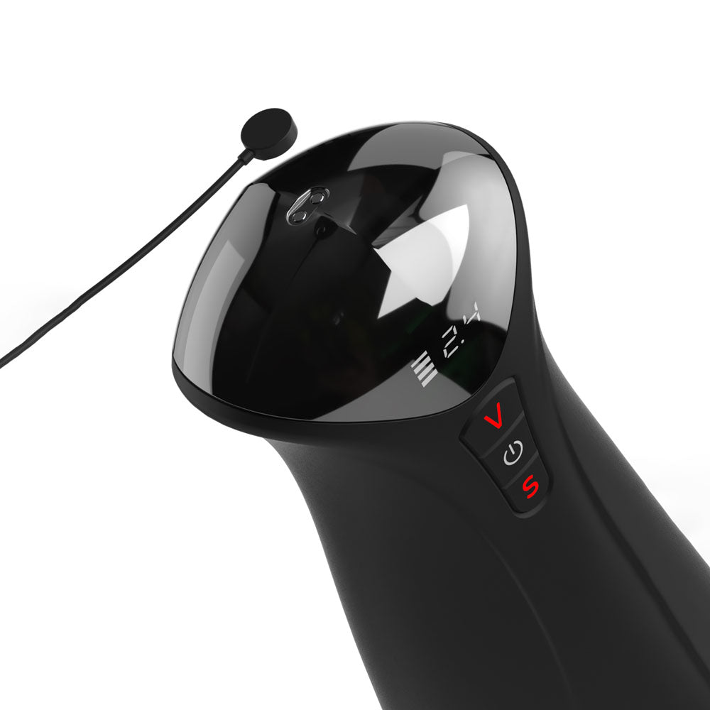 PDX Elite Fap - O - Matic Pro XL - White/Red - Rechargeable Auto Stroker - MASTURBATORS