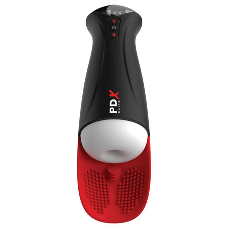 PDX Elite Fap - O - Matic Pro XL - White/Red - Rechargeable Auto Stroker - MASTURBATORS
