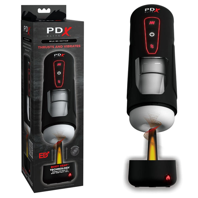 PDX Elite Milk Me Hotter - Thrusting Heating & Vibrating Auto Stroker - MASTURBATORS