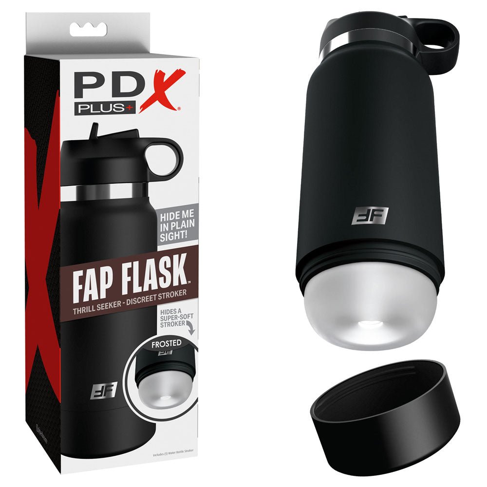 PDX Plus Fap Flask - Thrill Seeker - Frosted Discreet Stroker - MASTURBATORS
