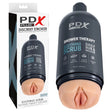 PDX Plus Shower Therapy - Soothing Scrub - Flesh - Flesh Discreet Vagina Stroker with Suction Base - MASTURBATORS